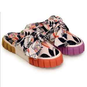 Farm Rio Birds Mule Sneaker With Bow US 12, EU-43